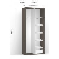 DULAP LEX 100-218-45 B GRI/DWO/R